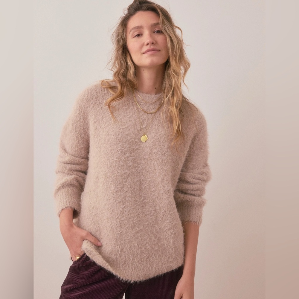 Marine Layer Teddy Eyelash Crewneck Sweater